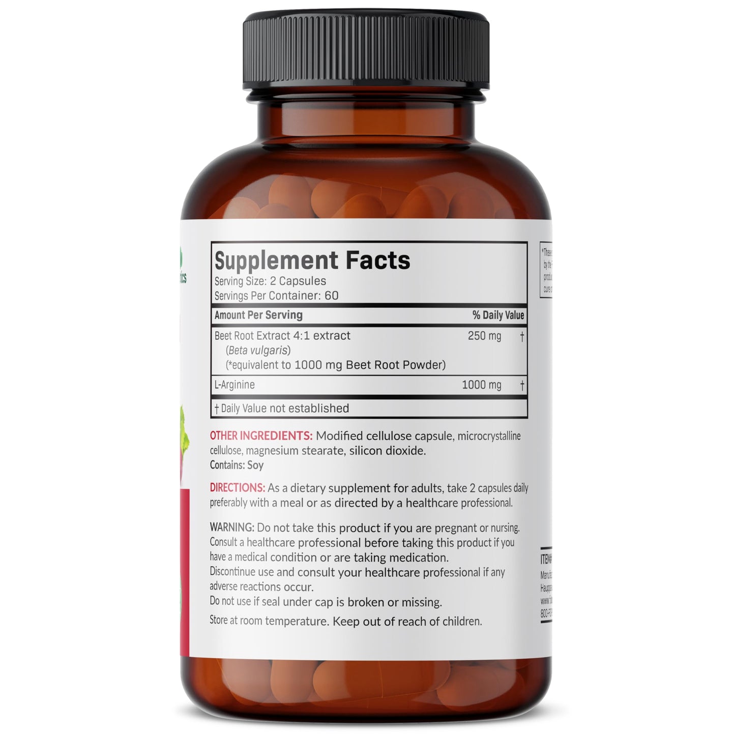 Futurebiotics Beet Root + L-Arginine | Non-GMO 120 Veg Capsules