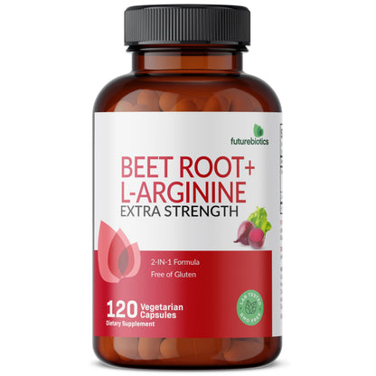 Futurebiotics Beet Root + L-Arginine | Non-GMO 120 Veg Capsules