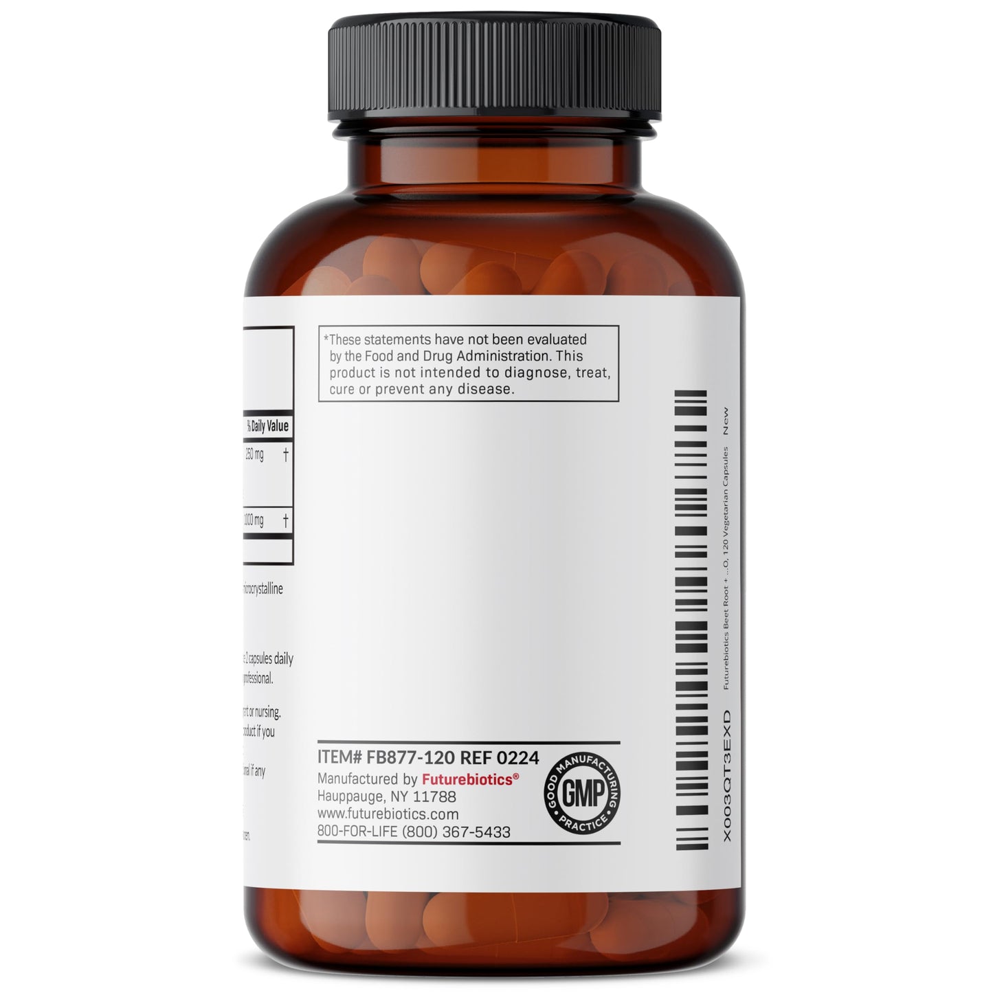 Futurebiotics Beet Root + L-Arginine | Non-GMO 120 Veg Capsules