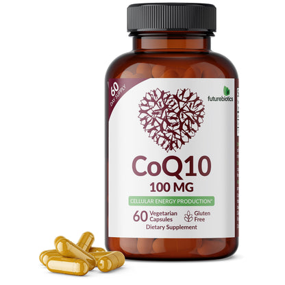 Futurebiotics CoQ10 100 MG – Cellular Energy Production | 60 Vegetarian Capsules | Gluten-Free & Vegan