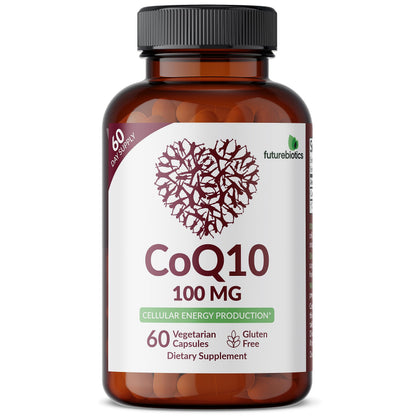 Futurebiotics CoQ10 100 MG – Cellular Energy Production | 60 Vegetarian Capsules | Gluten-Free & Vegan