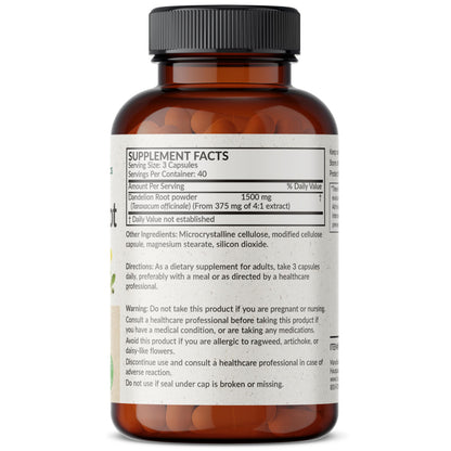 Futurebiotics Dandelion Root 1500 MG – Non-GMO, 120 Vegetarian Capsules