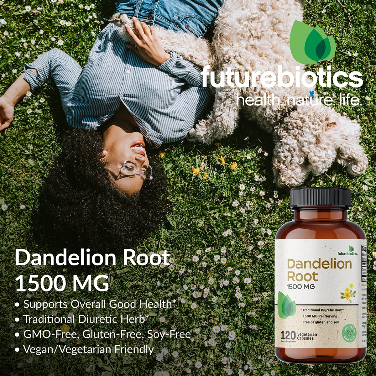 Futurebiotics Dandelion Root 1500 MG – Non-GMO, 120 Vegetarian Capsules