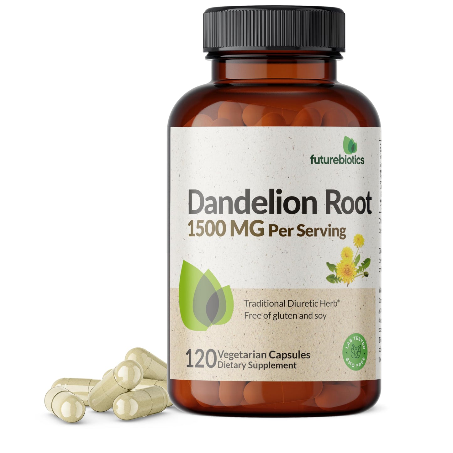 Futurebiotics Dandelion Root 1500 MG – Non-GMO, 120 Vegetarian Capsules