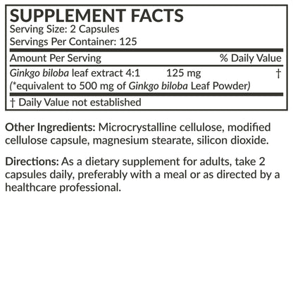 Futurebiotics Ginkgo Biloba Extra Strength Supports Brain Function & Memory Support, 250 Vegetarian Capsules