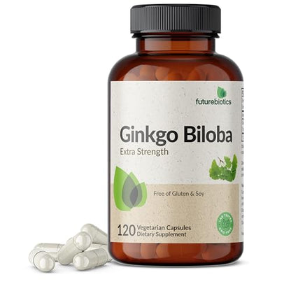Futurebiotics Ginkgo Biloba Extra Strength – Brain Function & Memory Support (120 Veg Capsules)