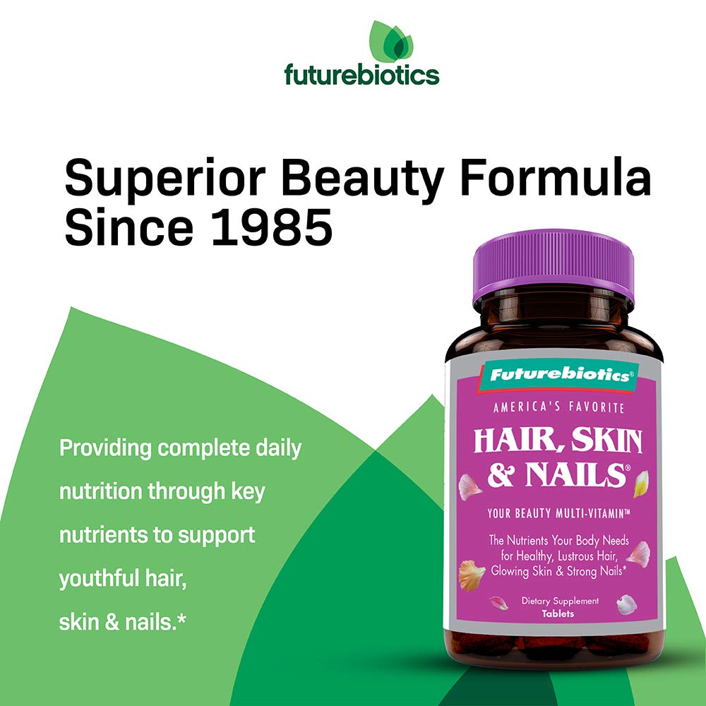 Futurebiotics Hair, Skin & Nails Beauty Multivitamin with Biotin – 180 Tablets