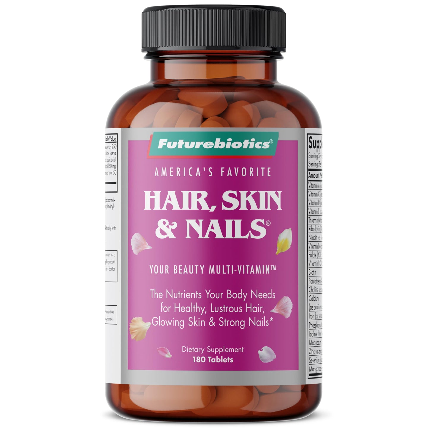 Futurebiotics Hair, Skin & Nails Beauty Multivitamin with Biotin – 180 Tablets