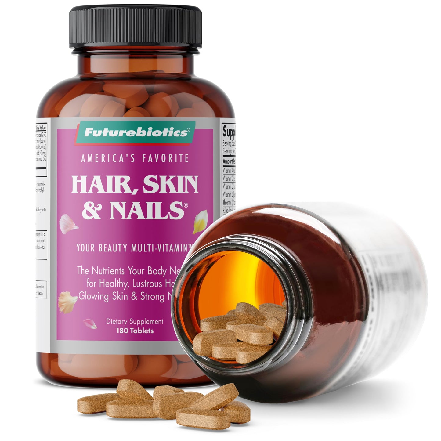 Futurebiotics Hair, Skin & Nails Beauty Multivitamin with Biotin – 180 Tablets