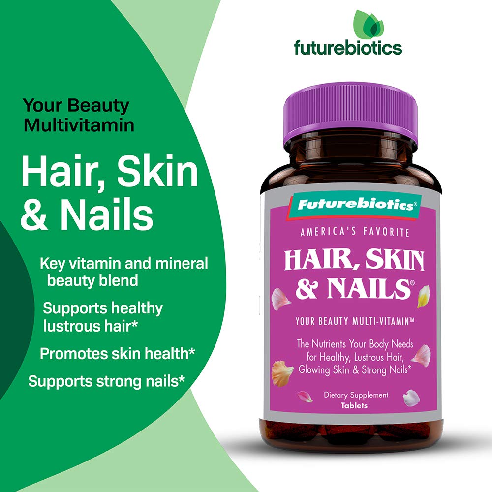 Futurebiotics Hair, Skin & Nails Beauty Multivitamin with Biotin – 180 Tablets