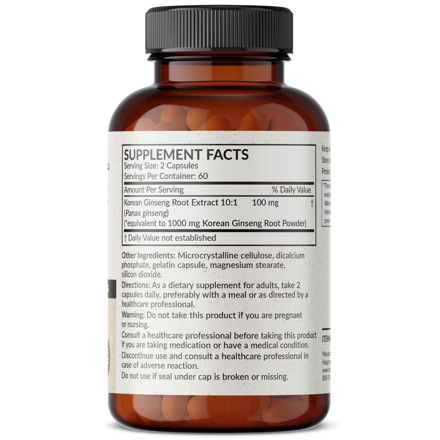 Futurebiotics Korean Panax Ginseng – Energy, Memory & Brain Health Support, 120 Capsules