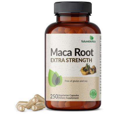 Futurebiotics Maca Root Extra Strength - Energy, Stamina & Reproductive Health | Non-GMO, 250 Vegetarian Capsules