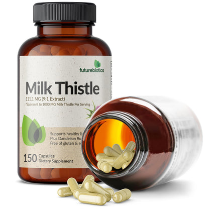 Futurebiotics Milk Thistle Silymarin Marianum & Dandelion Root – Liver Health (150 Capsules)
