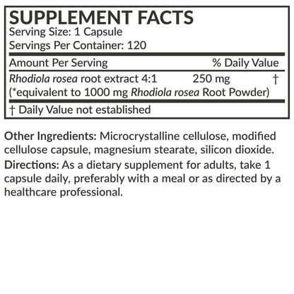 Futurebiotics Rhodiola Rosea 1000 MG Vegetarian Capsules – Adaptogenic Herb, 120 Count