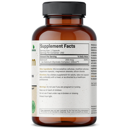 Futurebiotics Selenium 200 mcg – Selenium Amino Acid Complex, Essential Trace Mineral, Non-GMO, 250 Capsules