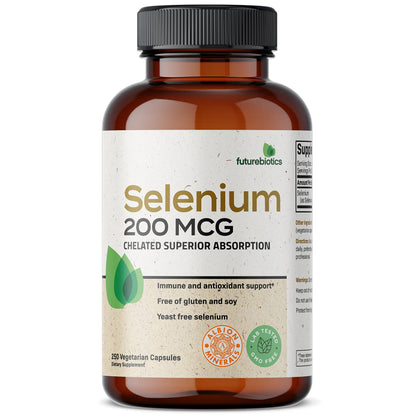 Futurebiotics Selenium 200 mcg – Selenium Amino Acid Complex, Essential Trace Mineral, Non-GMO, 250 Capsules