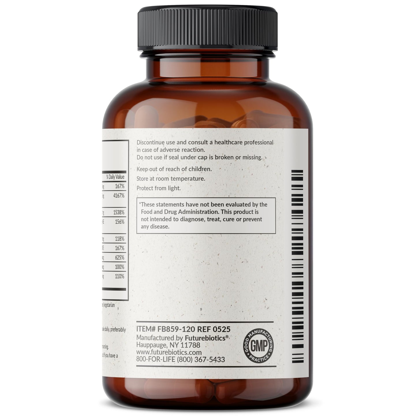 Futurebiotics Vitamin B Complex with Vitamin C - Energy & Immune Support, 120 Veg Capsules