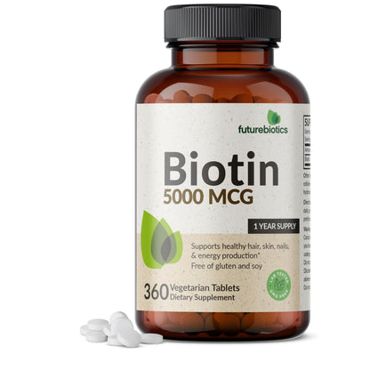 Futurebiotics Biotin 5000 MCG – Supports Hair, Skin & Nails (Non-GMO)