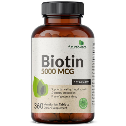 Futurebiotics Biotin 5000 MCG – Supports Hair, Skin & Nails (Non-GMO)