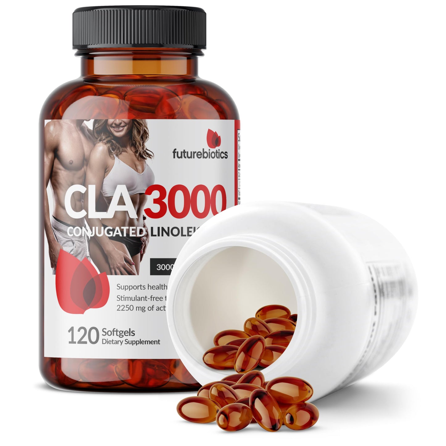 Futurebiotics CLA 3000 Extra High Potency – Non-Stimulating Conjugated Linoleic Acid, 120 Softgels
