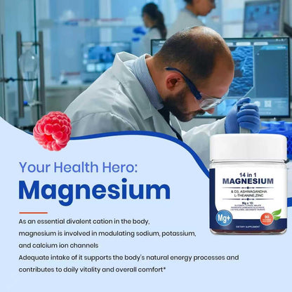 FW ZONE DeepCalmly 14-in-1 Magnesium Gummies – 90 Count