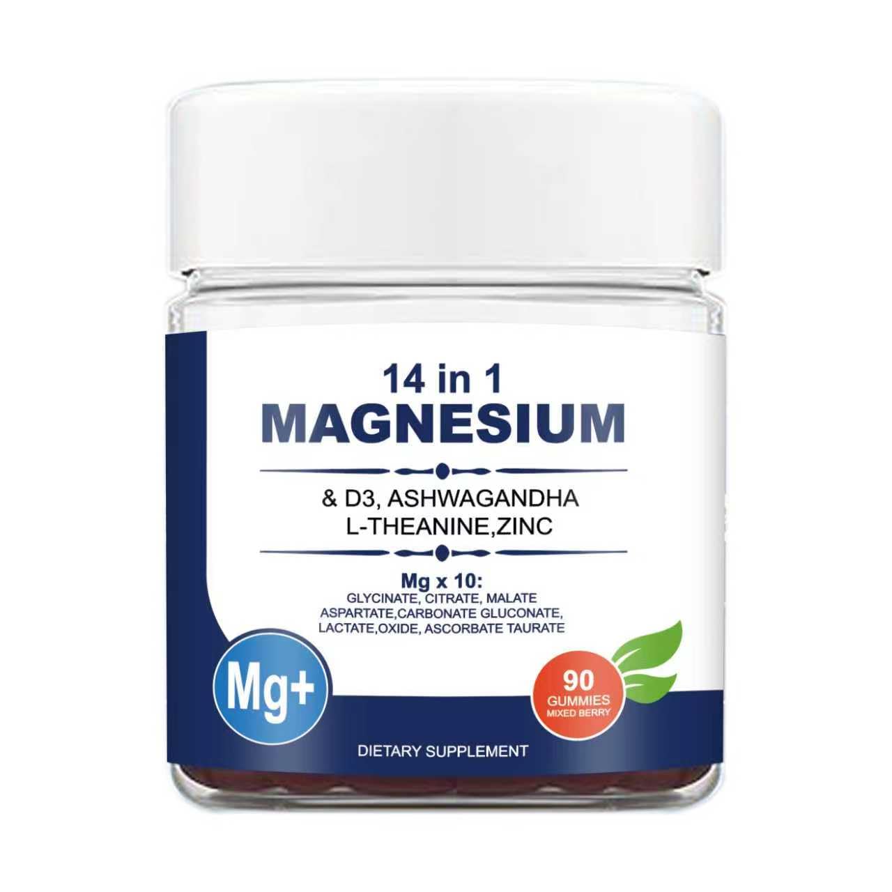FW ZONE DeepCalmly 14-in-1 Magnesium Gummies – 90 Count