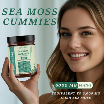 FW ZONE Sea Moss Gummies 16-in-1 with Black Seed Oil, Ashwagandha, 30 Servings – Immune Support, Wellness & Digestion
