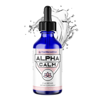 FWS Alpha Calm Liquid Drops – L-Theanine + Alpha GPC for Calm Focus (Organic, Non-GMO) | 30 Servings