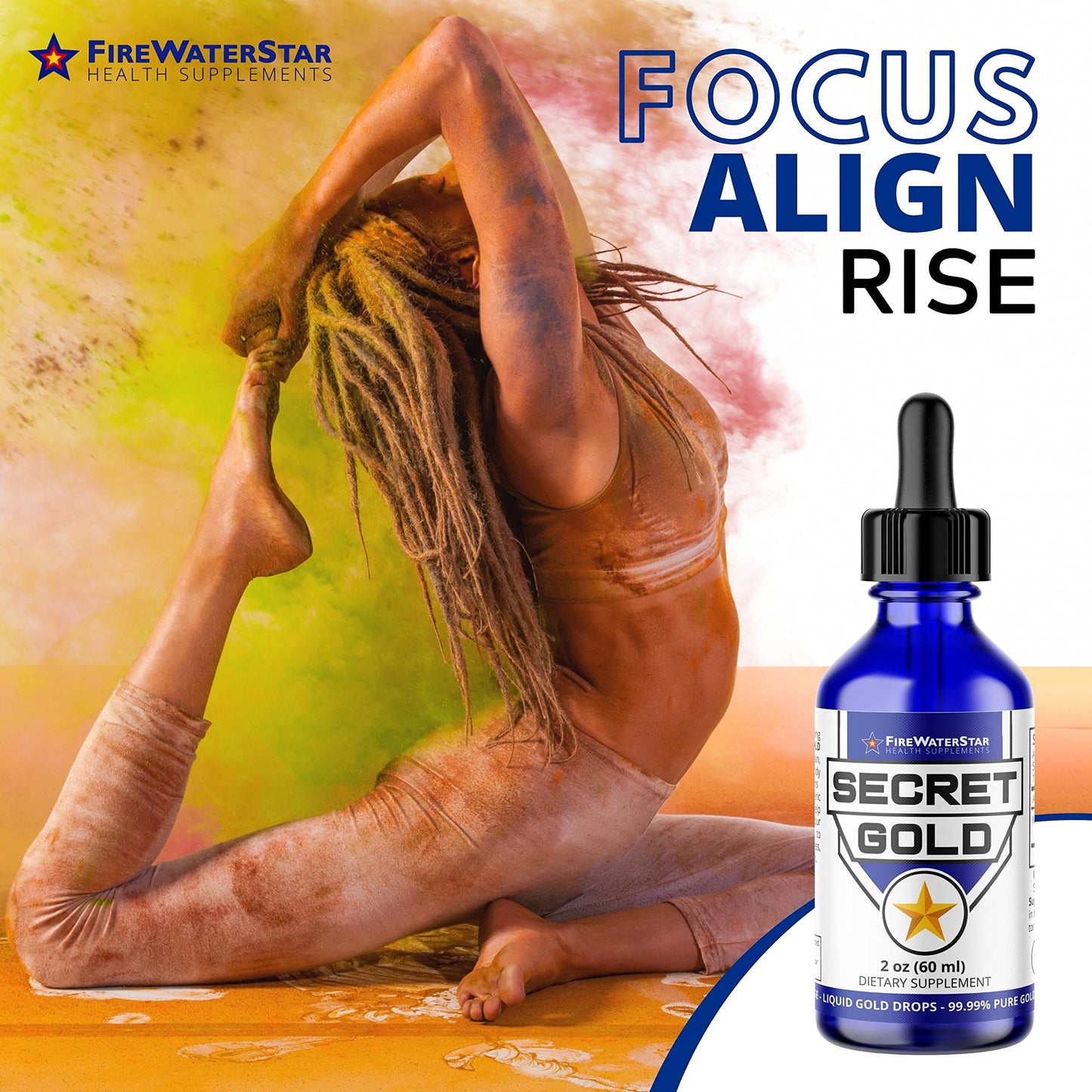 FWS Colloidal Gold Liquid Drops – 99.99% Swiss Gold, Brain Boost & Ascension