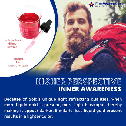 FWS Colloidal Gold Liquid Drops – 99.99% Swiss Gold, Brain Boost & Ascension