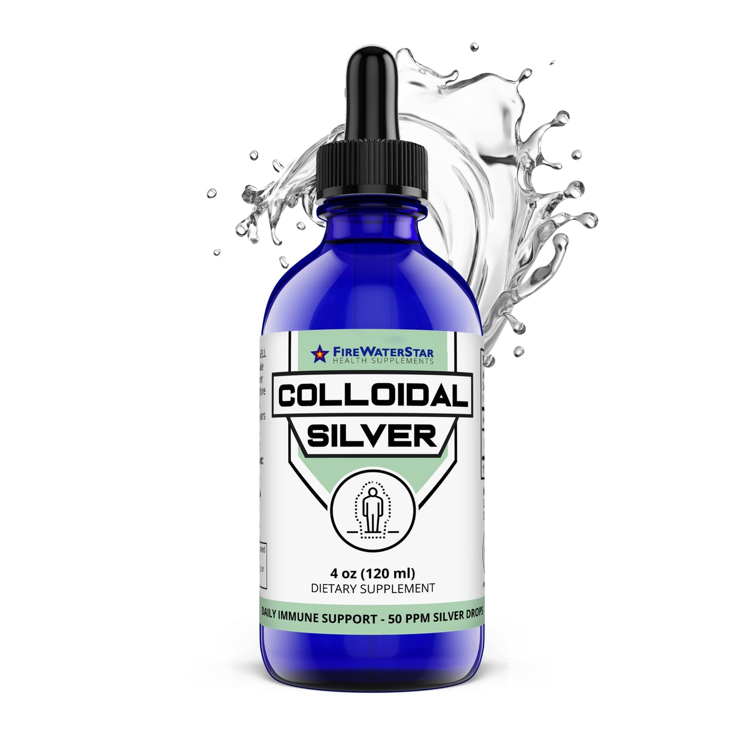 FWS Colloidal Silver Drops – 50 ppm, 4 oz Bottle, 60 Servings