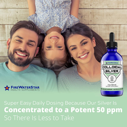 FWS Colloidal Silver Drops – 50 ppm, 4 oz Bottle, 60 Servings