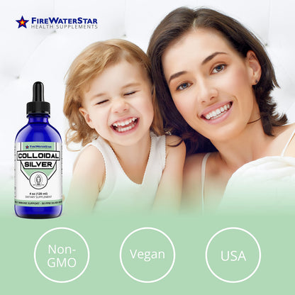 FWS Colloidal Silver Drops – 50 ppm, 4 oz Bottle, 60 Servings
