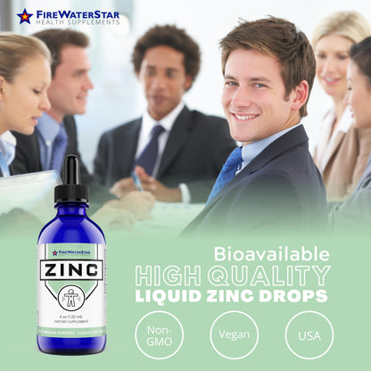 FWS Liquid Zinc Supplement - Organic Vegan Drops for Immune Support