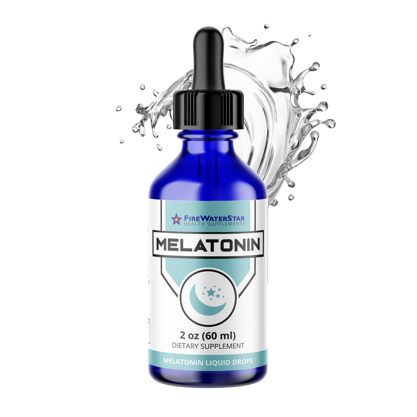 FWS Liquid Melatonin Drops for Adults and Kids - 99% Pure Bioactive Melatonin - Organic, Non-GMO, Vegan - 2oz