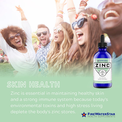FWS Liquid Zinc Supplement - Organic Vegan Drops for Immune Support
