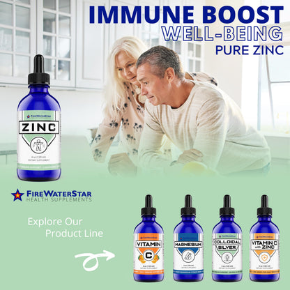 FWS Liquid Zinc Supplement - Organic Vegan Drops for Immune Support