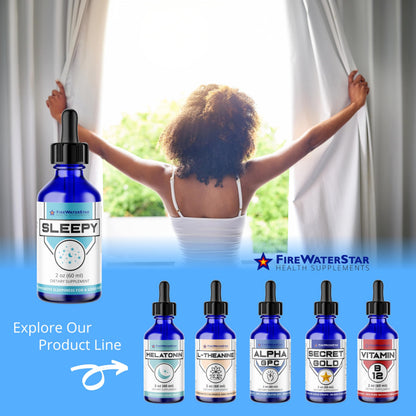 FWS Sleepy - Liquid Melatonin with Magnesium & L-Theanine | Natural Sleep Aid