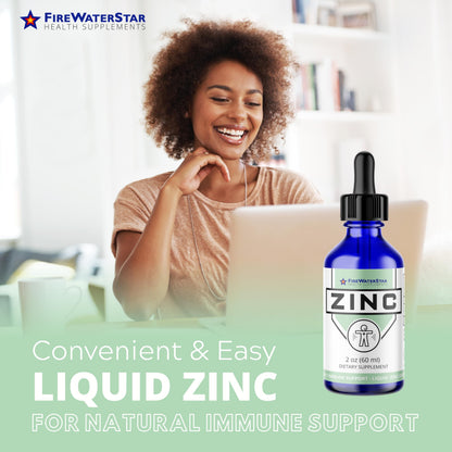 FWS Liquid Zinc Supplement for Men, Women & Kids – Organic Non-GMO Vegan Ionic Zinc Drops (2 oz, 30 Day Supply)
