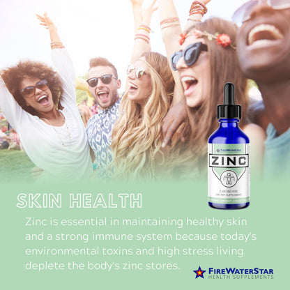 FWS Liquid Zinc Supplement for Men, Women & Kids – Organic Non-GMO Vegan Ionic Zinc Drops (2 oz, 30 Day Supply)