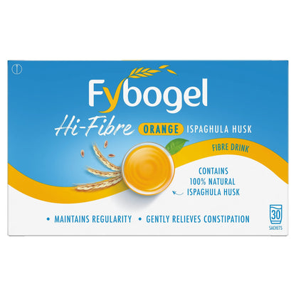 Fybogel Hi Fibre Sachets Orange Flavour 30 | Gentle Fibre Drink for Regularity