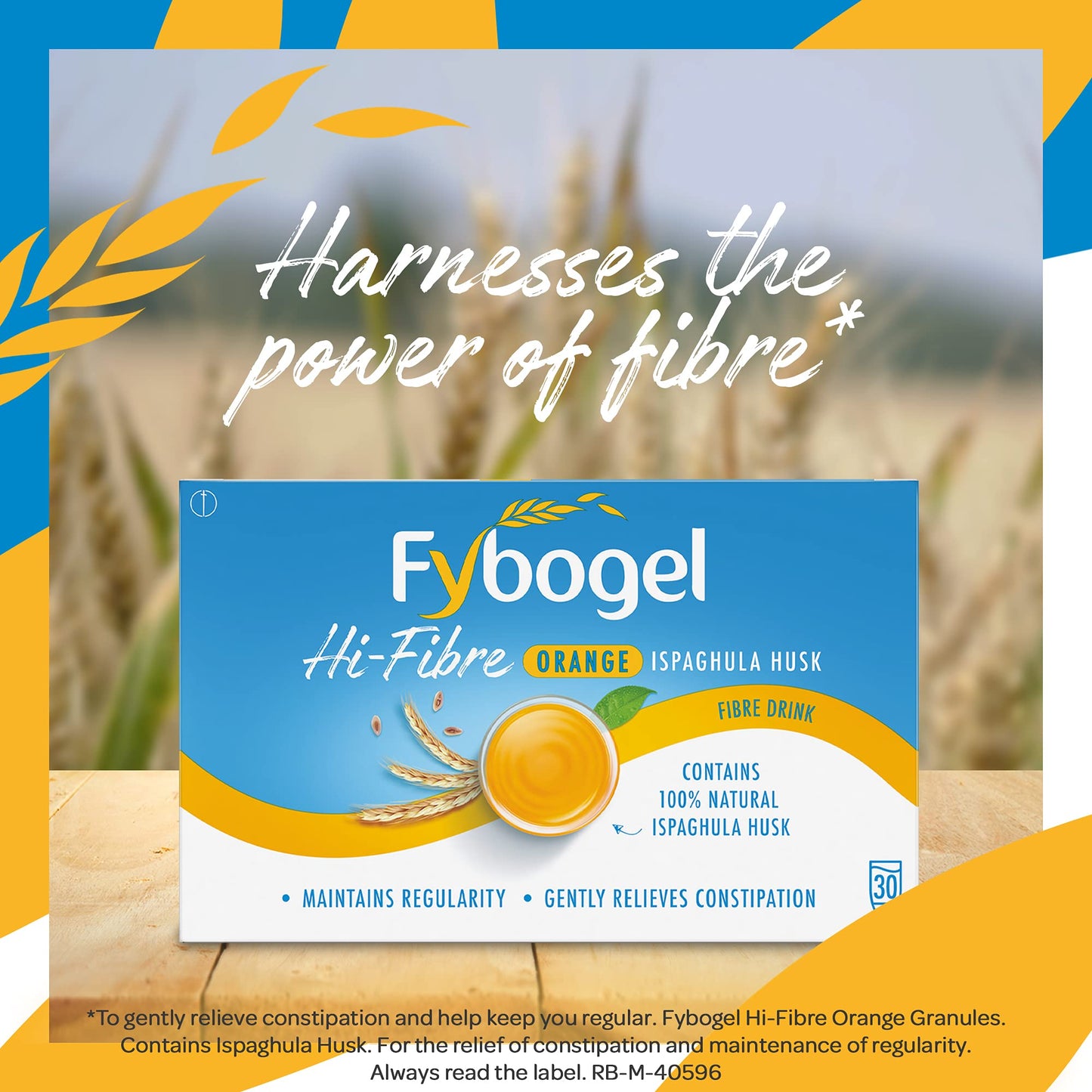 Fybogel Hi Fibre Sachets Orange Flavour 30 | Gentle Fibre Drink for Regularity