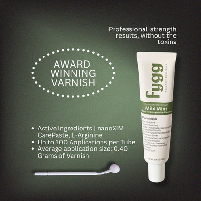 Fygg Nano-Hydroxyapatite Dental Varnish – Fluoride-Free Enamel Repair for Sensitive Teeth | Mild Mint (1.36oz)