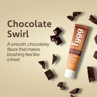 Fygg Nano-Hydroxyapatite Toothpaste with Prebiotics – Fluoride & SLS Free, 4 oz (Chocolate Swirl)
