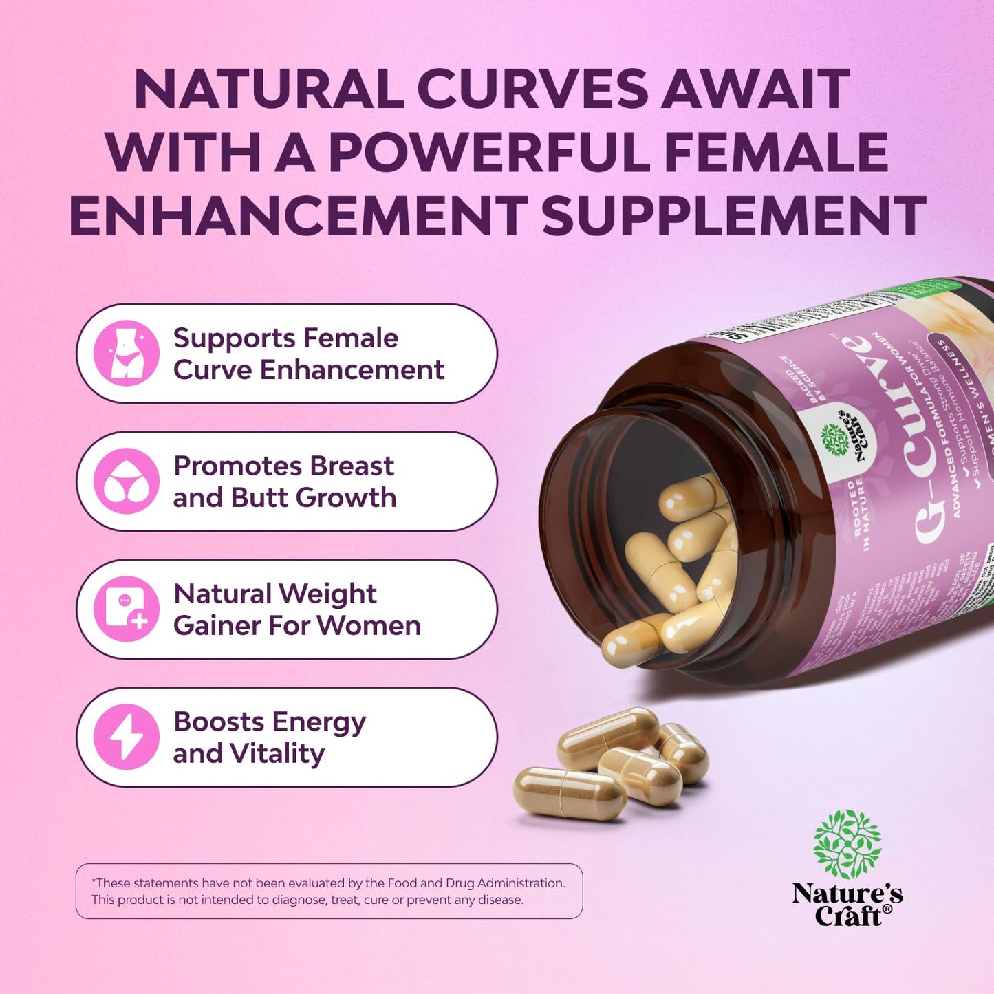 G-Curve Breast and Butt Enhancer Pills – Herbal Formula for Women