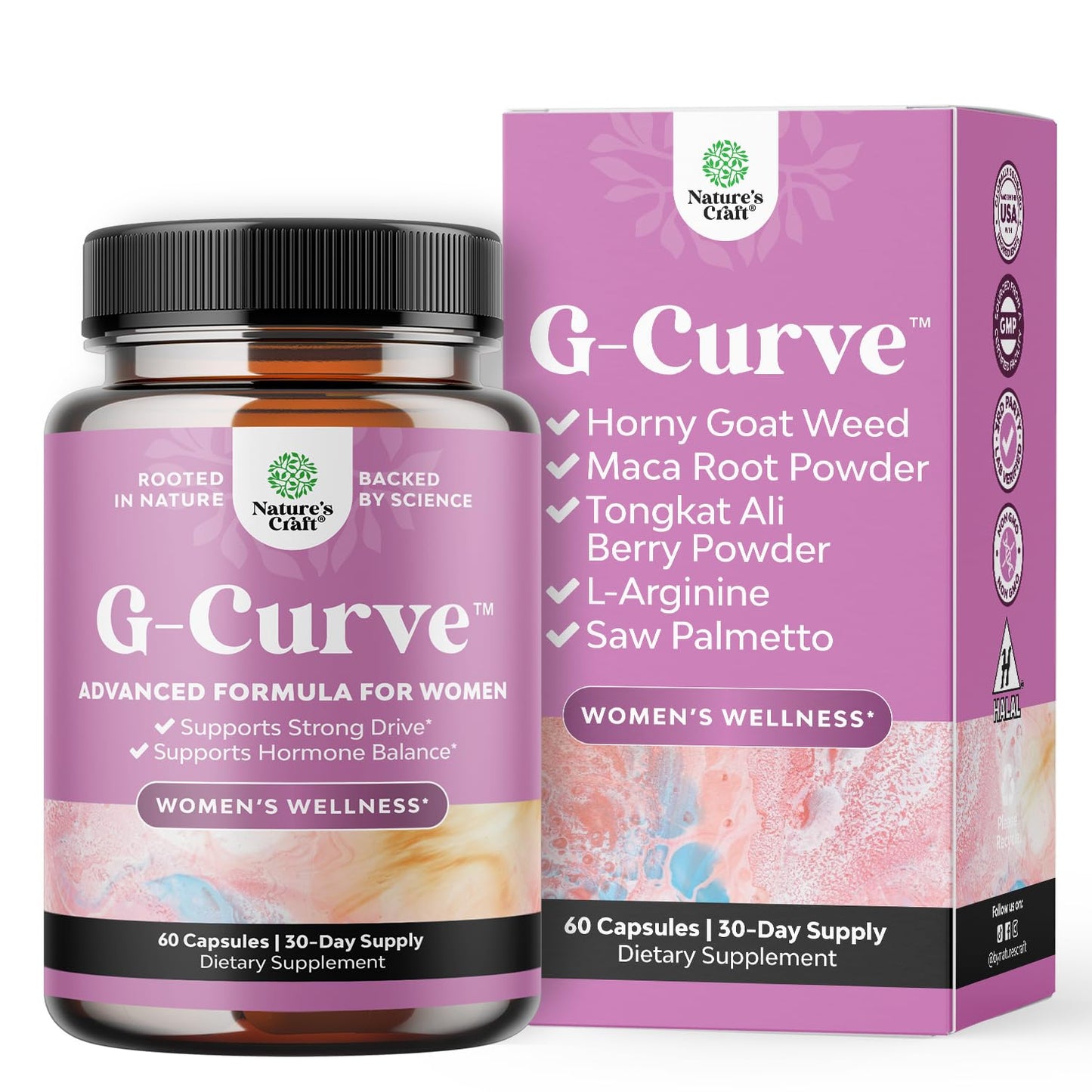 G-Curve Breast and Butt Enhancer Pills – Herbal Formula for Women