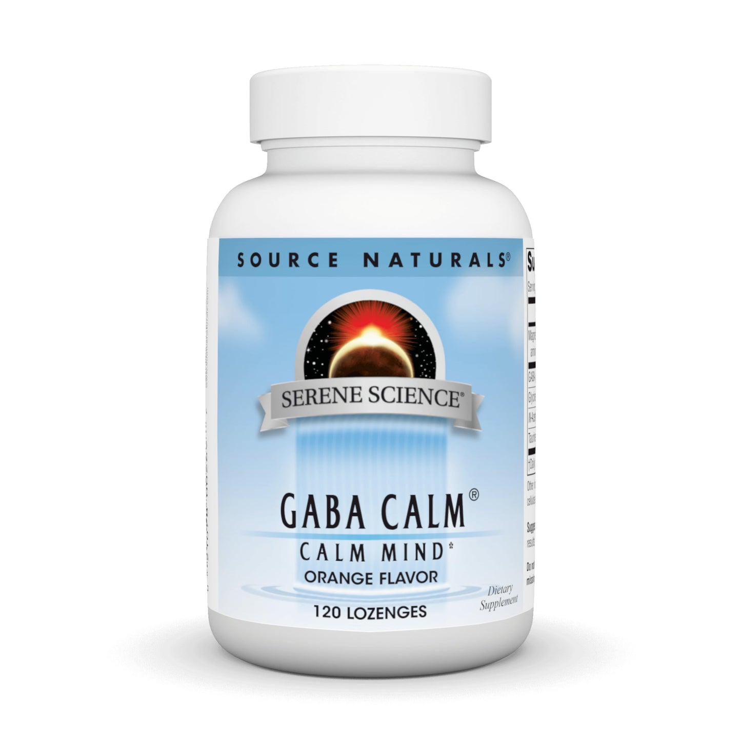Source Naturals GABA Calm – Serene Science, Calming Mood Support, Orange Flavor (120 Lozenges)
