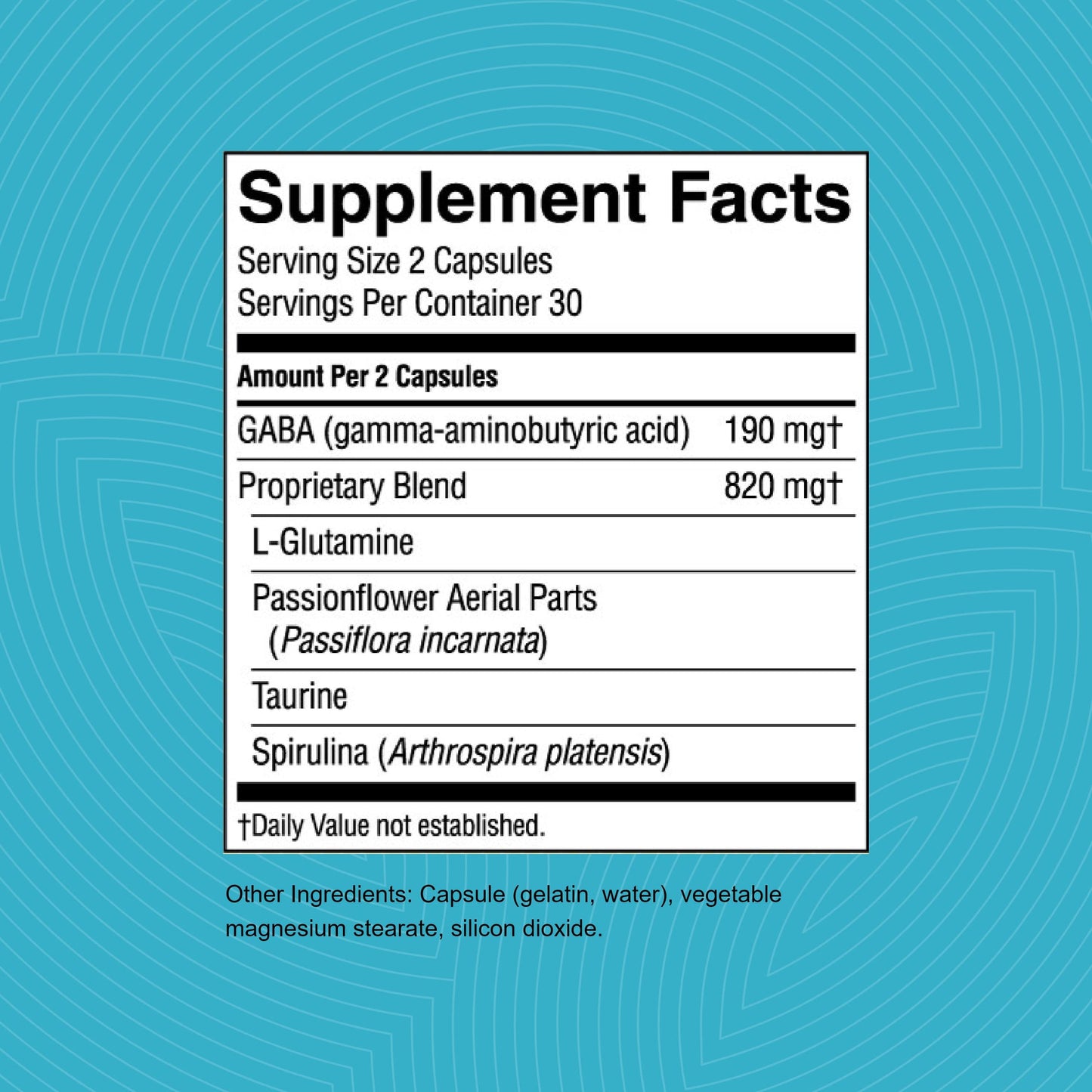 Nature's Sunshine GABA Plus - 60 Capsules | Kosher Brain Health & Nervous System Support