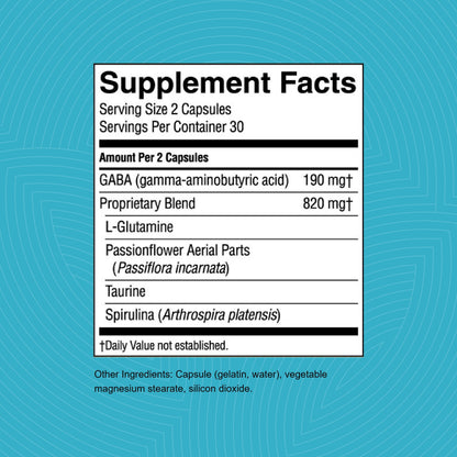 Nature's Sunshine GABA Plus - 60 Capsules | Kosher Brain Health & Nervous System Support