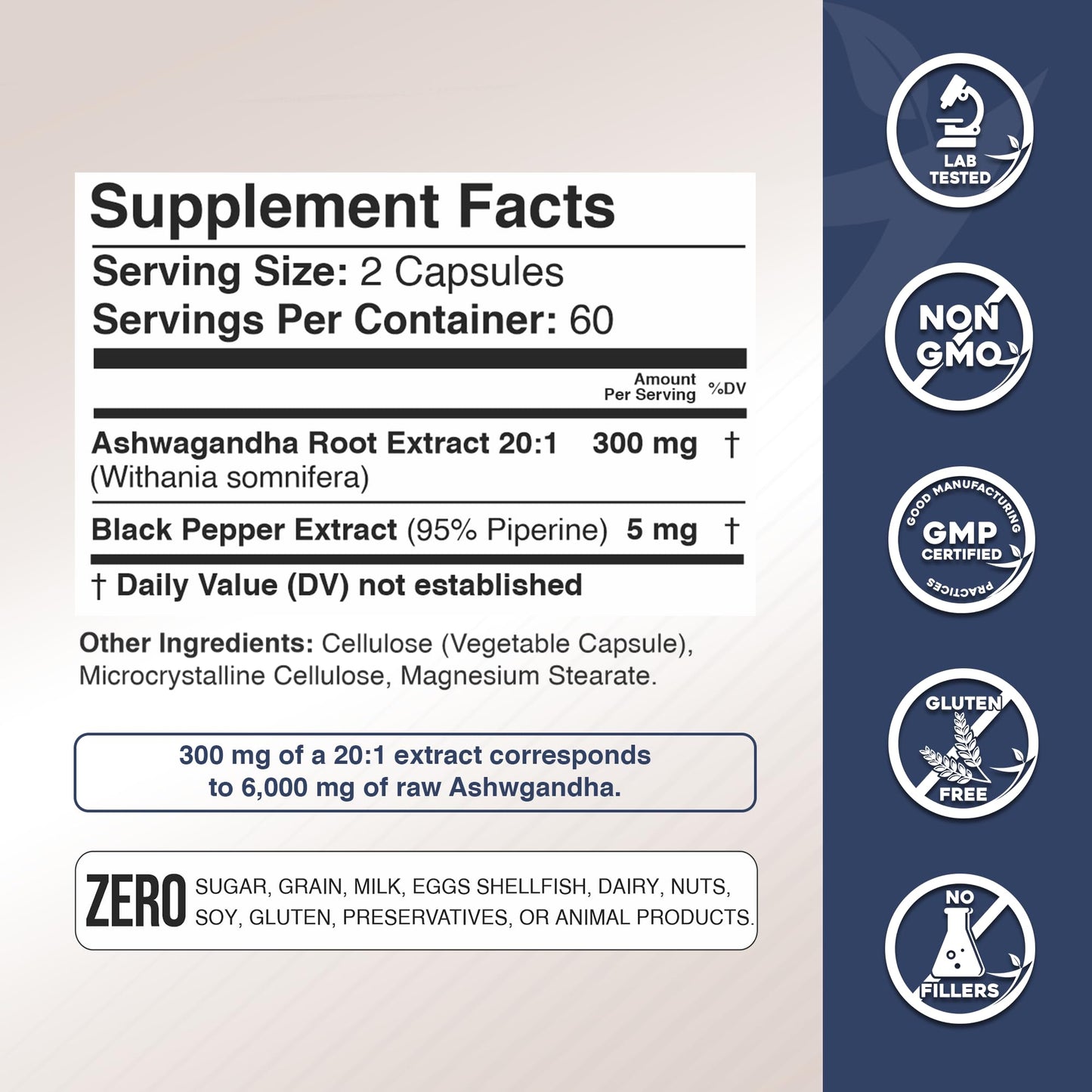 Gade Nutrition Ashwagandha – Extra Strength Capsules, USA Made